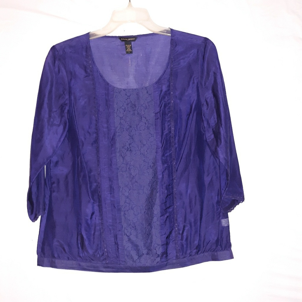 Women's Banana Republic silk blend top size L
